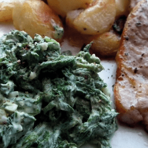 Nettles in Wild Garlic Cheese