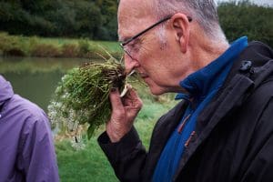 Advertising Image Al with Group smelling herbs